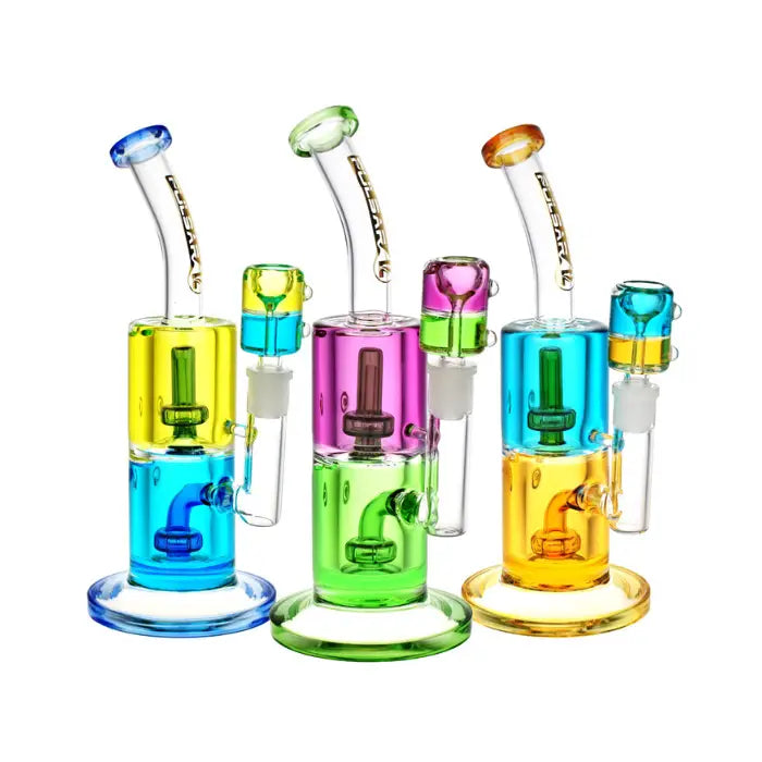 Pulsar 9.75’’ Bicolor Glycerine 14mm F Chugger Water Pipe