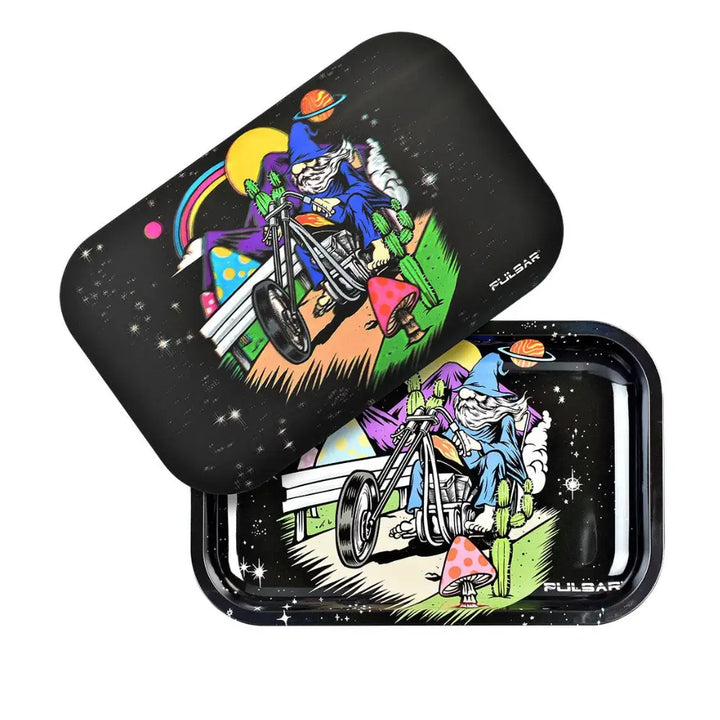 Pulsar - Trippy Trip Metal Rolling Tray with Lid - Medium