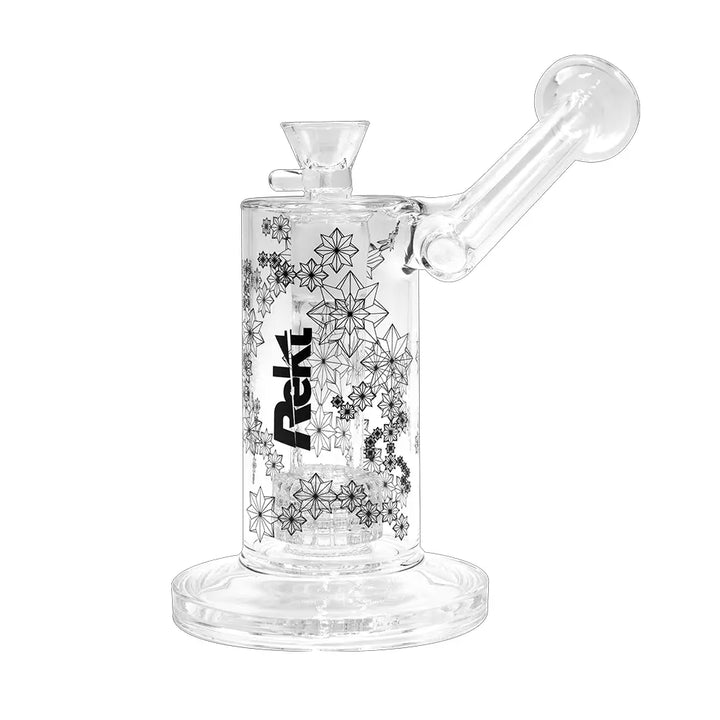 Rekt - 10’’ Showerhead Dab Rig - Floral pattern
