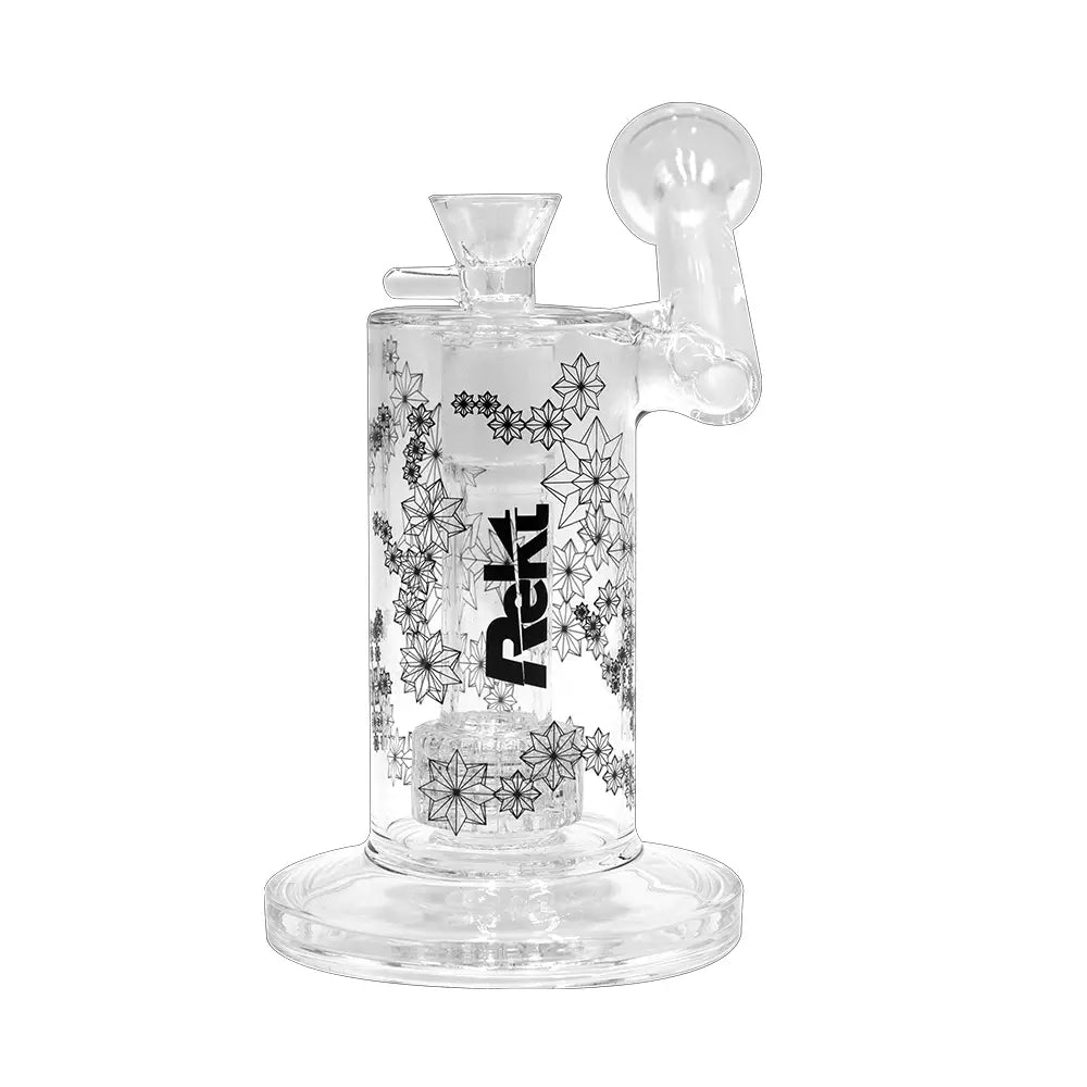 Rekt - 10’’ Showerhead Dab Rig - Floral pattern