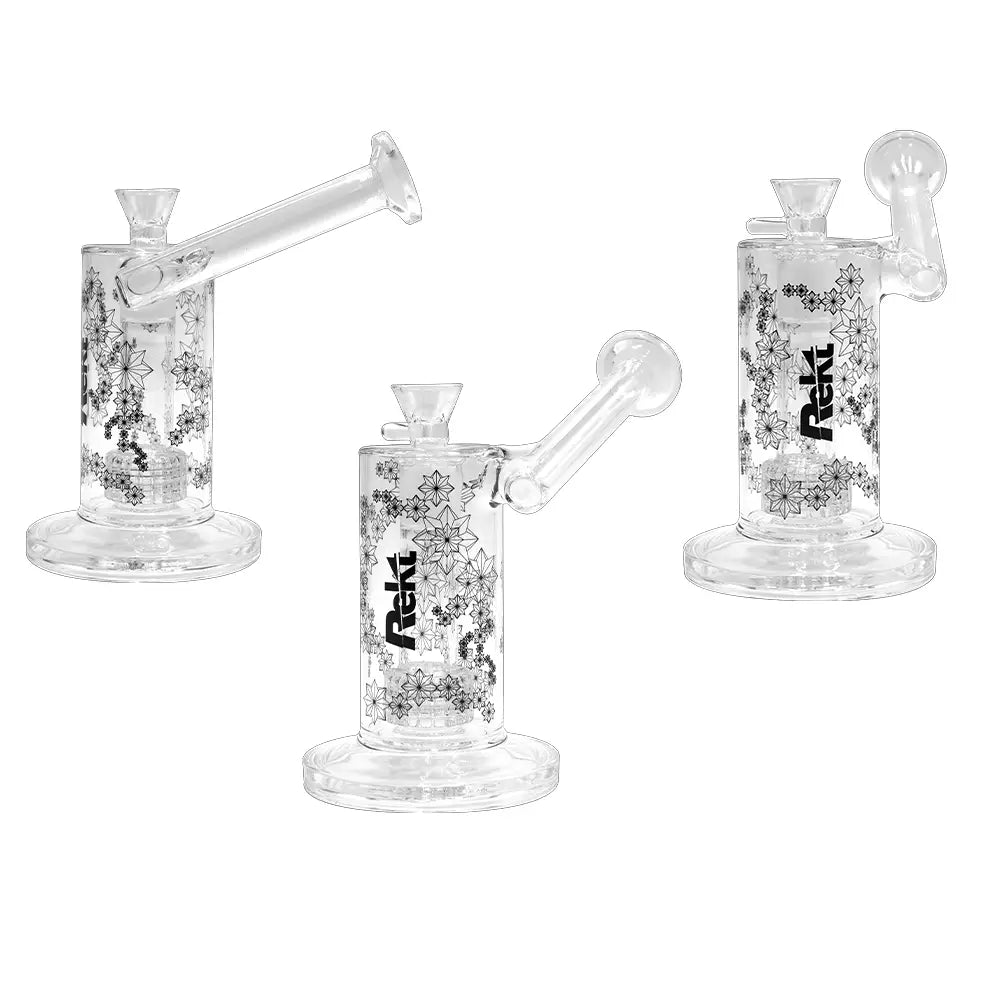 Rekt - 10’’ Showerhead Dab Rig - Floral pattern