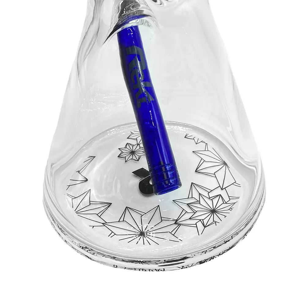 Rekt - 12’’ Beaker Bong - Floral Pattern - 7MM