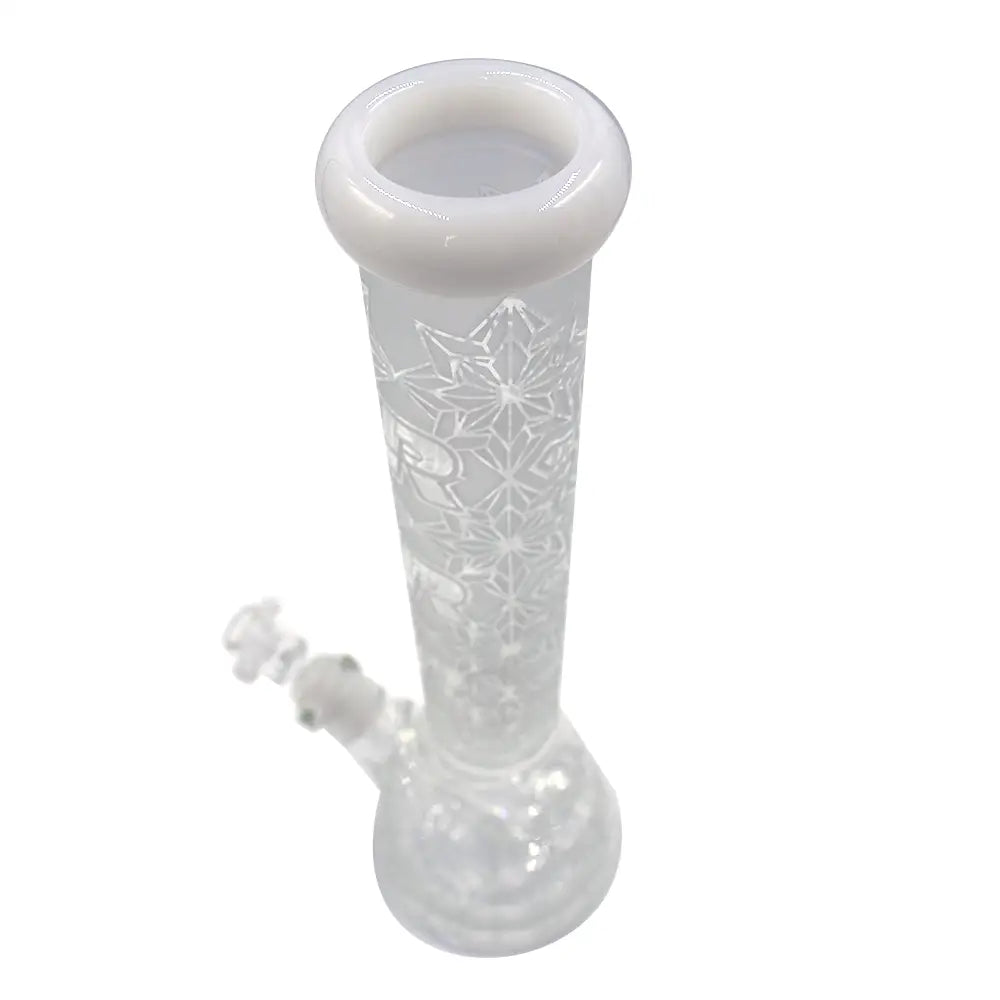 Rekt - BLASTED - Floral R’s Pattern Beaker Bong - 15’’