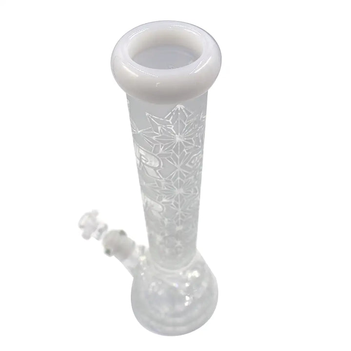 Rekt - BLASTED - Floral R’s Pattern Beaker Bong - 15’’