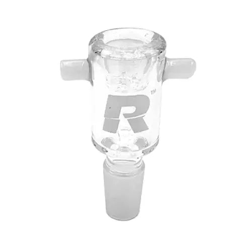 Rekt Glass Bowl For Bong with Built In Screen and Double Handle 14mm Male Milk White