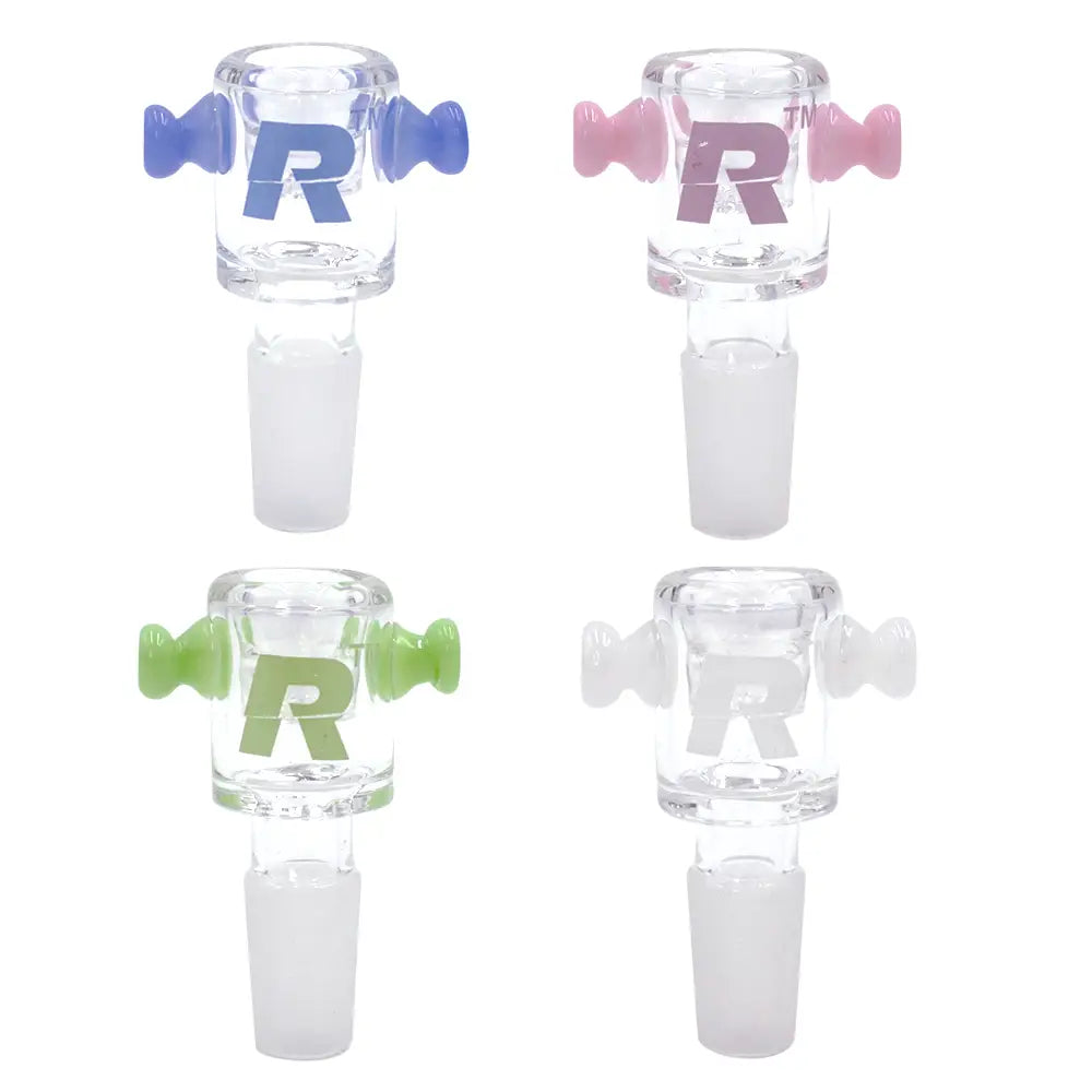 Rekt Glass Bowl For Bong with Built In Screen and Double Handle 14mm Male