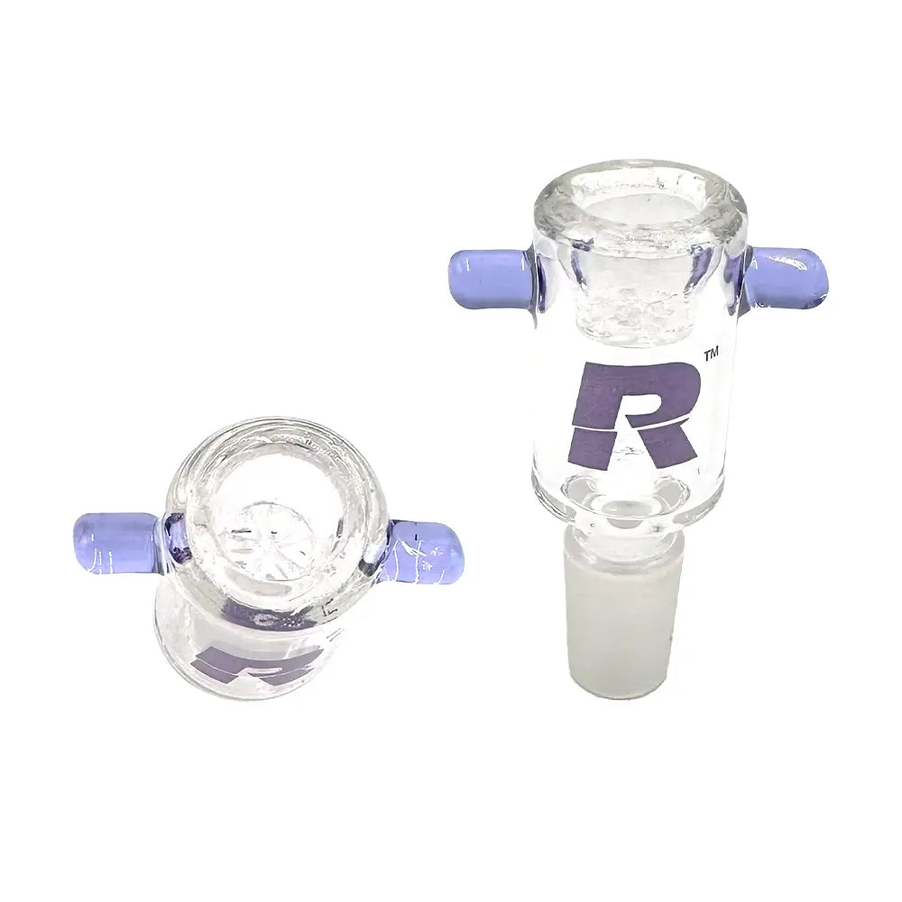 Rekt Glass Bowl For Bong with Built In Screen and Double Handle 14mm Male