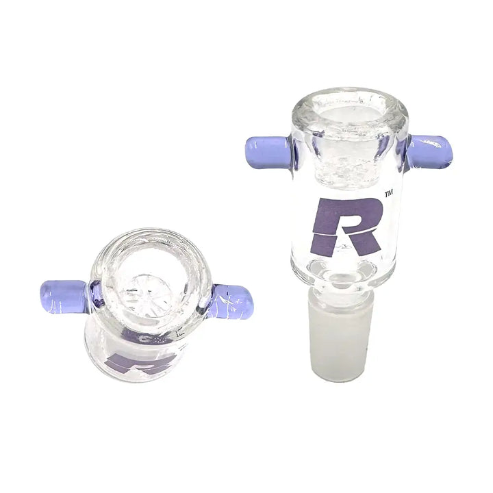 Rekt Glass Bowl For Bong with Built In Screen and Double Handle 14mm Male