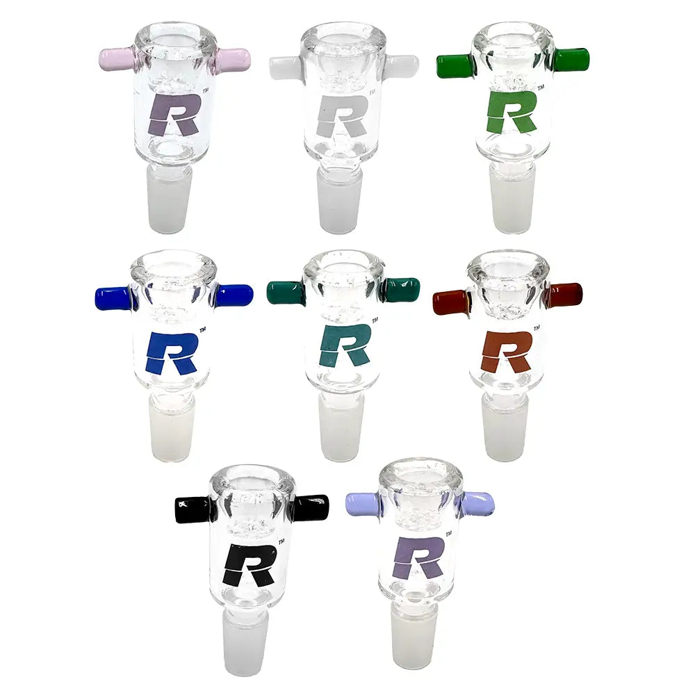 Rekt Glass Bowl For Bong with Built In Screen and Double Handle 14mm Male
