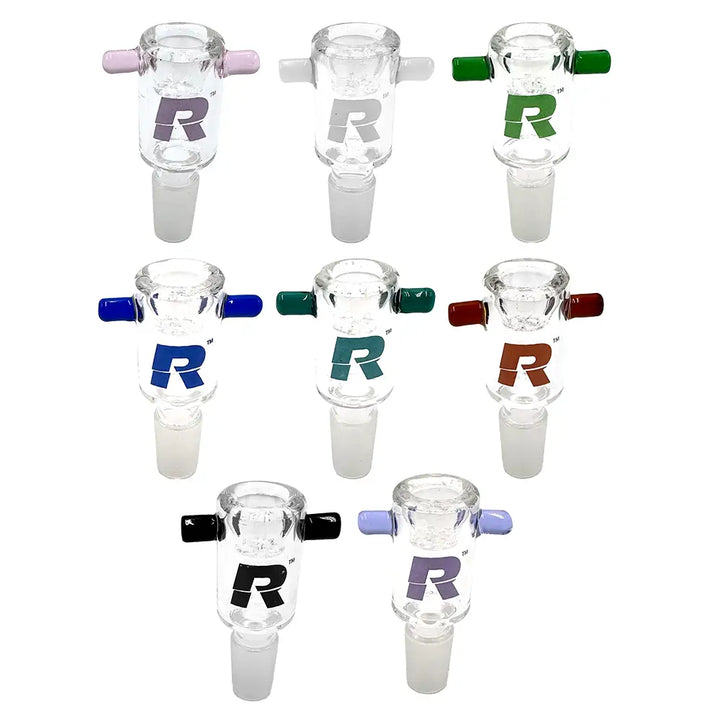 Rekt Glass Bowl For Bong with Built In Screen and Double Handle 14mm Male