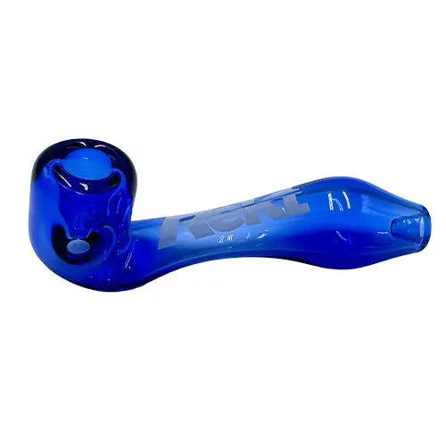 Rekt - Glass Sherlock Pipe with Screen - 5.5’’ - Blue