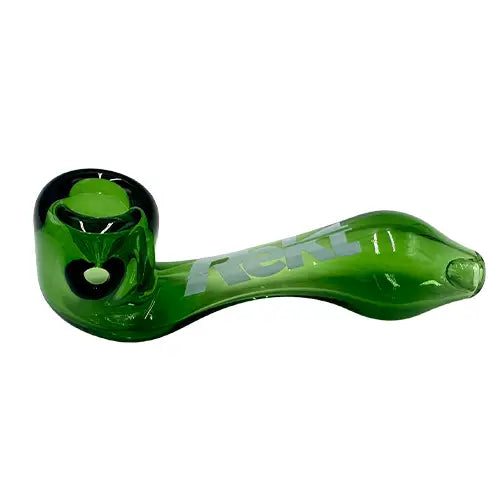 Rekt - Glass Sherlock Pipe with Screen - 5.5’’ - Green
