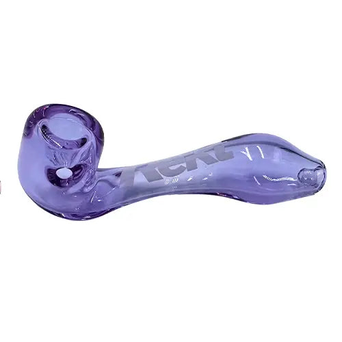 Rekt - Glass Sherlock Pipe with Screen - 5.5’’ - Purple