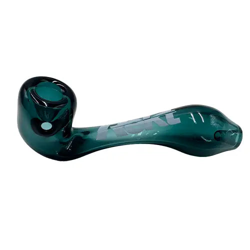 Rekt - Glass Sherlock Pipe with Screen - 5.5’’ - Teal