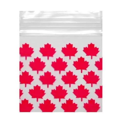 Smell Proof Bags - Maple Leaf Pack 1k - 1’’ X 1’’