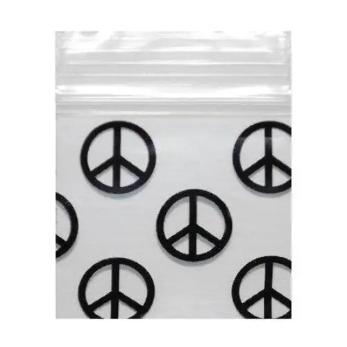 Smell Proof Bags - Peace Symbol Pack 1k - 1’’ X 1’’