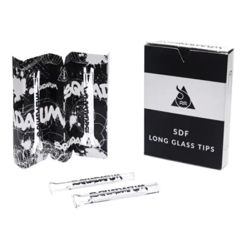 Squadafum - Long Glass Tips with Mouthpiece