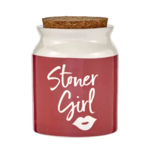 Stoner Girl Pink Ceramic Storage Jar