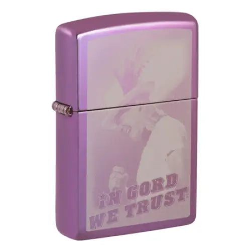 Zippo Lighter The Tragically Hip ’In Gord We Trust’ - Purple