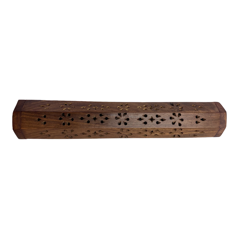 Inhal'Nation - Wooden Incense Burner - Box/Coffin - Lotus