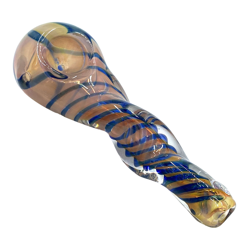 Glass Spoon Pipe - Corkscrew Bend