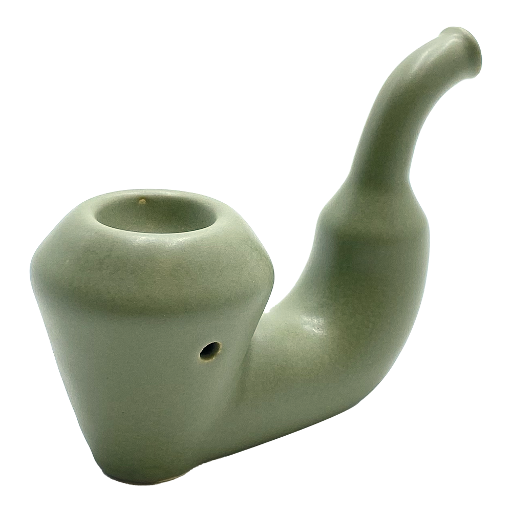 Oak & Earth Creations - Handmade Ceramic Sherlock Pipe - 5"