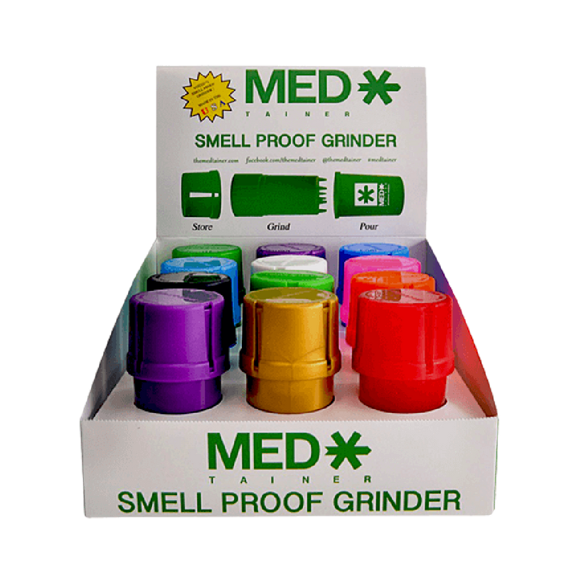 Med+Tainer - Grinder and Stash - Assorted Colours - 12pk