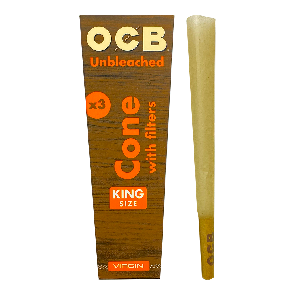 OCB - Virgin Unbleached Cones - King Size Slim - (32 packs of 3 units)