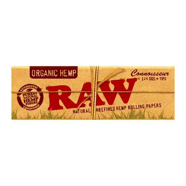 RAW - Rolling Paper - Organic Hemp -  Connoisseur 1 1/4 (24pk)