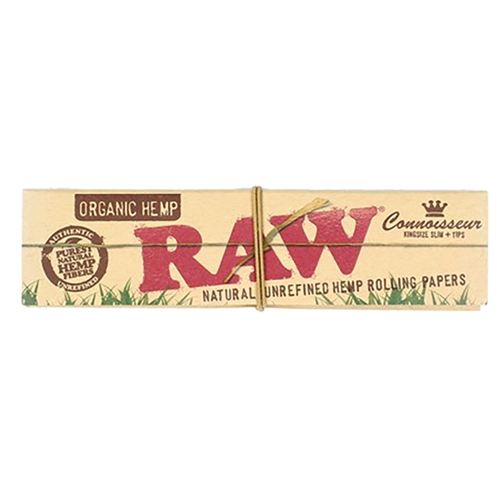 RAW - Rolling Paper - Organic Hemp -  Connoisseur King Size Slim (24pk)