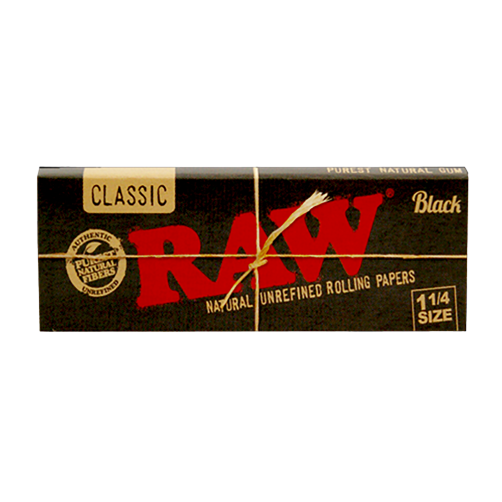 RAW - Rolling Paper - Black - 1 1/4 (24pk)