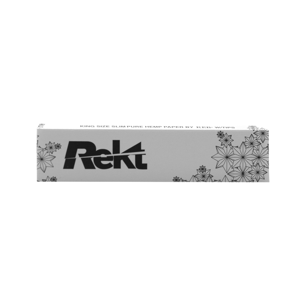 Rekt - Organic Hemp Rolling Paper - King Size Slim + Tips (26pks)